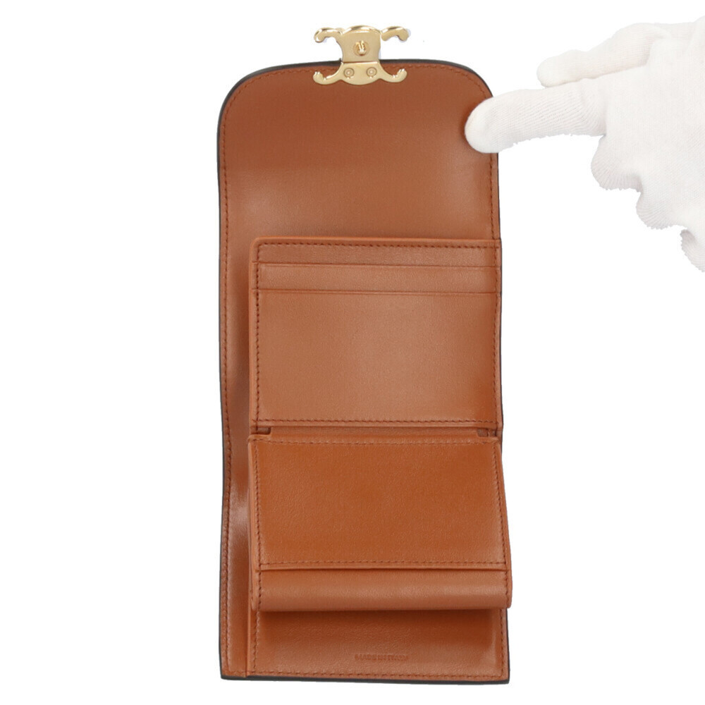 Celine Triomphe Tri-fold Wallet, Canvas 10D783, Women's, Pre-owned. - Picture 6 of 7